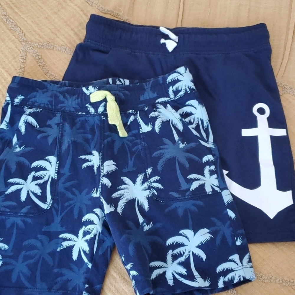 Lot of 2 H&M Little Boy Pull On Knit Shorts - Picture 2 of 12